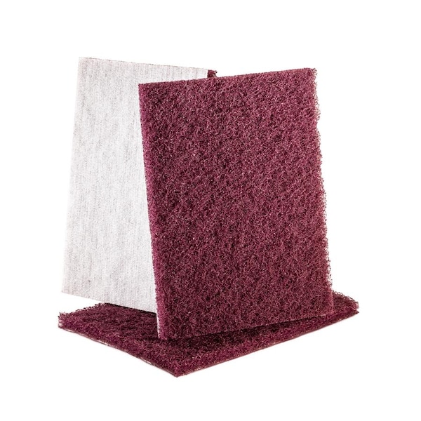 Uneeda Sanding Sheet 3 x 4 UNEELON Non-Woven pad Hook & Loop Medium (Maroon), PK25 M-178130 - main